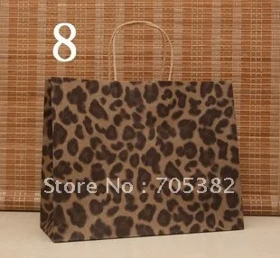 33X26X12 см большой Размеры Leopard хозяйственная сумка бумаги Фестиваль подарочная упаковка сумка хозяйственные товары (SS-197)