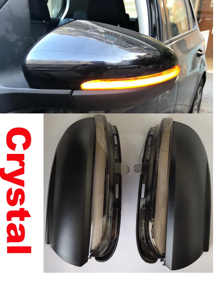 

Crystal for VW Golf6 MK6 GTI 6 R line Sequential Mirror Turn Signals indicator for Volkswagen MKVI R20 LED Car Light 2009-2012