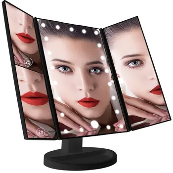 

22 Led Foldable Makeup Mirror with Light 3X/2X Magnifying Touch Screen Dimming Shaving Makeup Vanity Miroir Lumineux espejo led