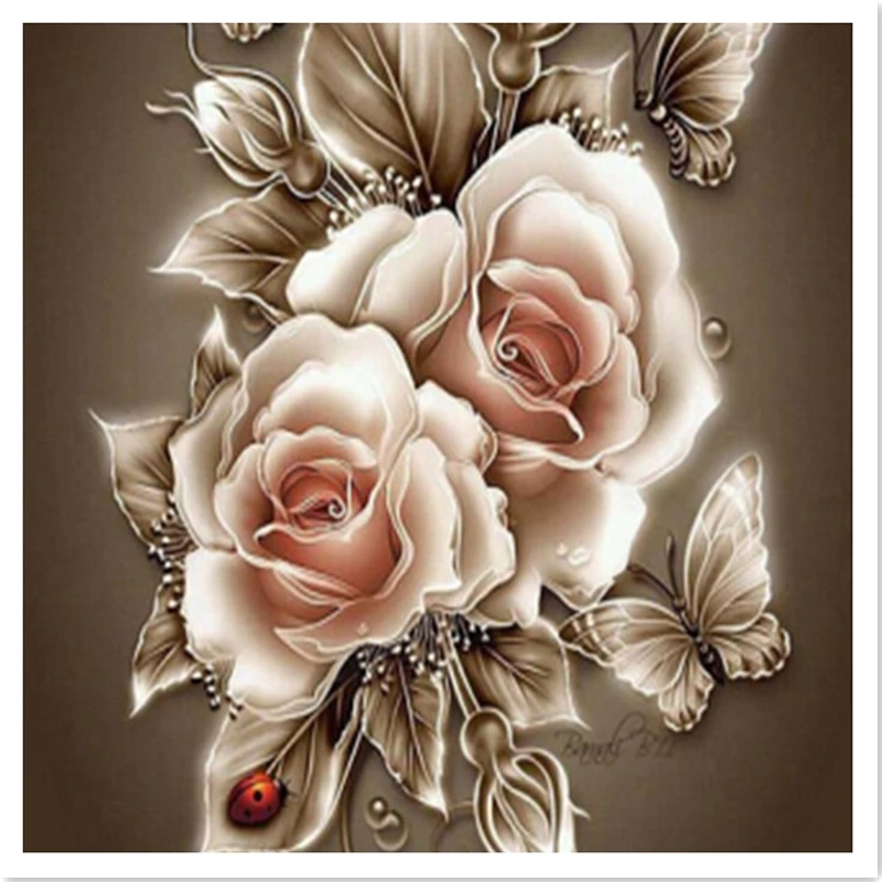 

Magnificence Flower Painting square Decoration Diamont painting complet Drill full rhinestone diamond Diy diamond painting set