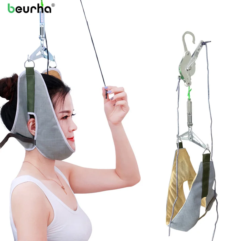 Beurha Neck Massager Cervical Traction Device Kit Neck Back Stretcher ...