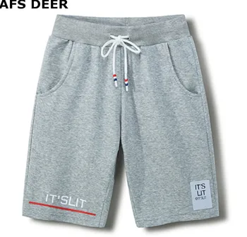 

2018 New Summer Men's Shorts Casual Style Fitness Exercise Loose Solid Men Shorts Cotton Shorts Waistband Male Esportes Shorts