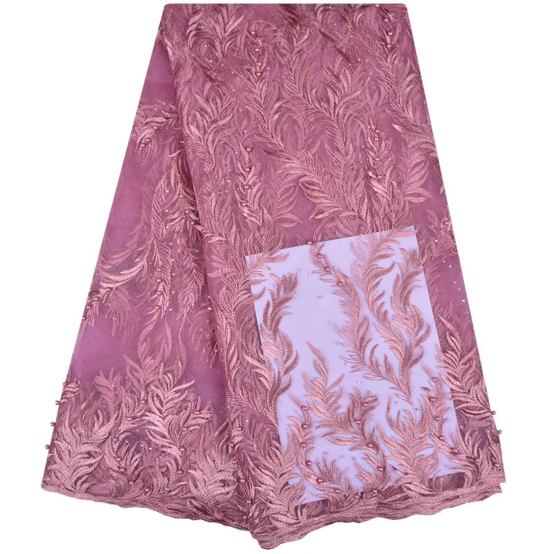 

African Lace Fabric Lilac Women Mesh African Lace Fabric 5 Yard High Quality French Net Lace Fabric Tulle Lace Fabric 1194