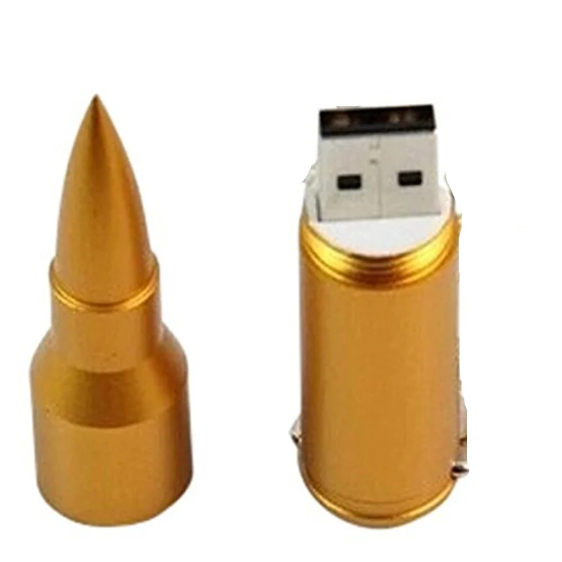 Металлический Usb флеш накопитель в виде пули серебристый карта U диск памяти 4 Гб 32