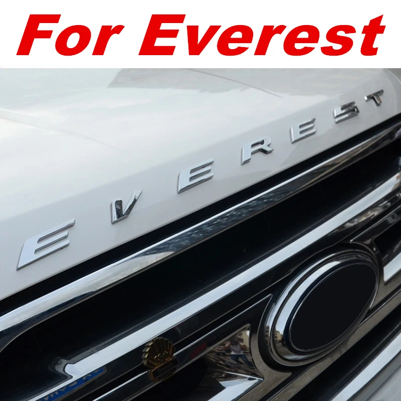 

Car accessories car sticker Stainless Steel SLIM for Everest Wording 3D Letter Sticker Trim VIP For Ford Everest