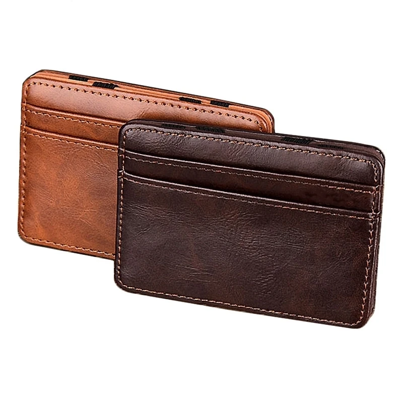 Fashion Men Slim Wallet Male Ultra thin Short Men Magic Wallet Money Cash Card Holder Purse 6