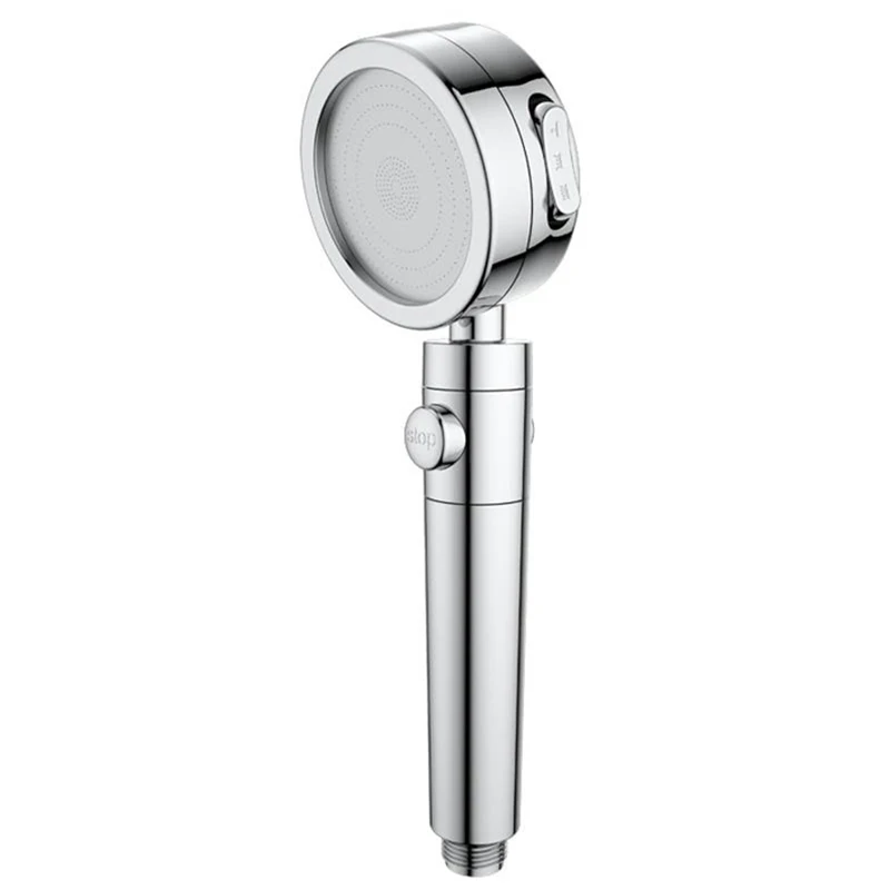 

Handheld Shower Head One Button Stop Water Three Speed Pressurized Water Saving Detachable Electroplating Filter Showerhead