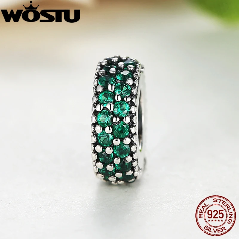 Подвеска WOSTU из 100% стерлингового серебра 925 пробы с бусинами разделителями