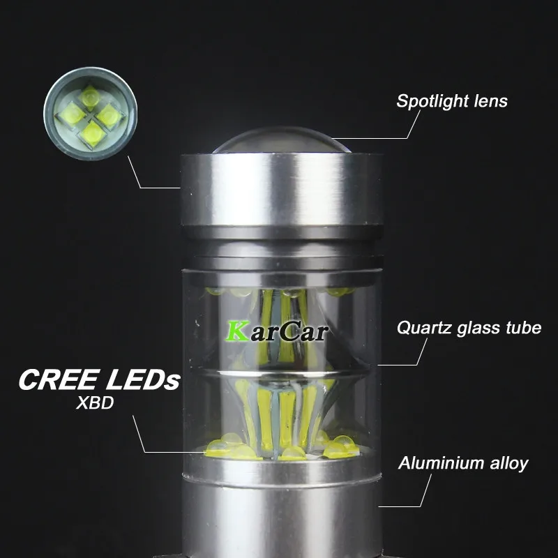 100 W 1000LM CREE чип XBD BAY15D светодиодный фонарь стоп-сигнала 1157 фонарь P21/5 Вт дневные ходовые Свет 2057 Поворотная сигнальная лампа 2357 противотуманные лампы