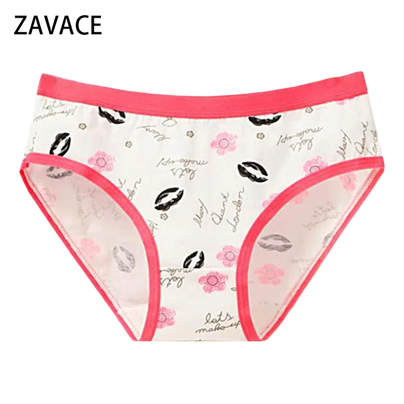 ZAVACE 5pcs lots Burst cotton font b underwear b font M XXXL solid color printing breathable