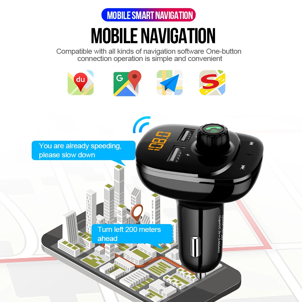 3.1A Bluetooth автомобильный комплект MP3 двойной USB микрофон Универсальный fm-передатчик