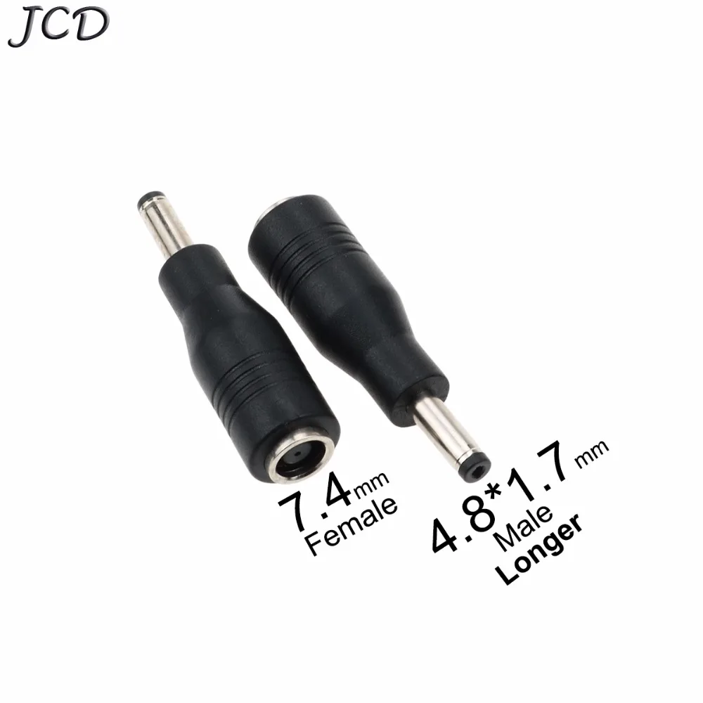 JCD DC 7.4mm x 5.0mm Female To Male 4.8*1.7 Right Angled Power Connector Adapter for DELL 7.4 to 4.5*0.6 for HP Laptop Tablet PC JCD DC 7.4mm x 5.0mm Female To Male 4.8*1.7 Right Angled Power Connector Adapter for DELL 7.4 to 4.5*0.6 for HP Laptop Tablet PC
