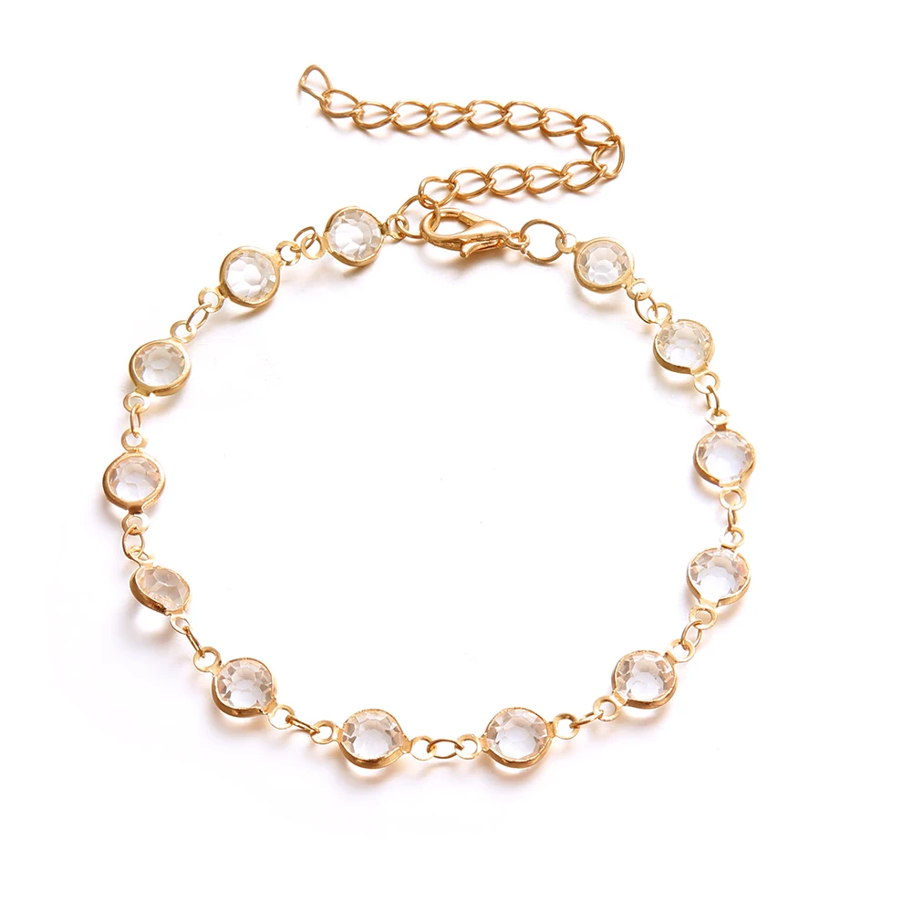 3 шт./компл. женские ножные браслеты с кристаллами и звездами сандалии кроше