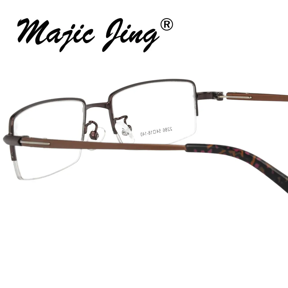 Magic Jing металлические очки Оптические рамки сплав алюминия заушники близорукость очки для мужчин 2286
