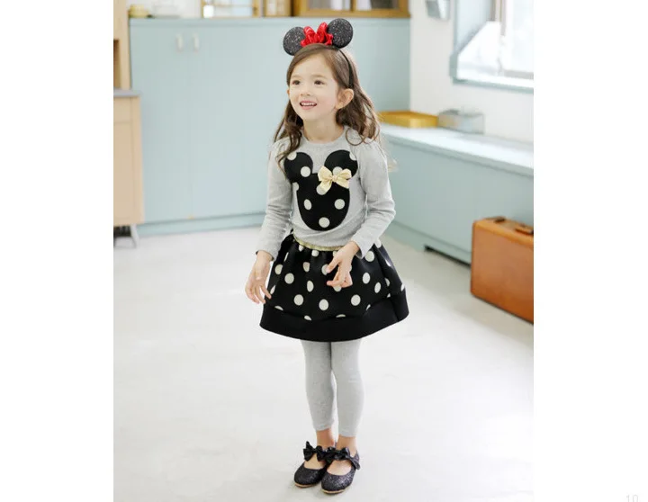 Jual 2019 Panas Bayi Gadis Kapas Polka Dot Gaun + T Shirt 2 Pcs Set Anak Putri Gaun