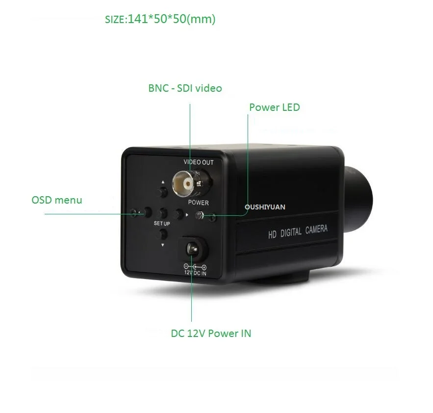 CCTV промышленная камера HD SDI датчик Панасоник 2MP 1080 P объектив 2,8-12 мм безопасности Видео коробка SDI камера