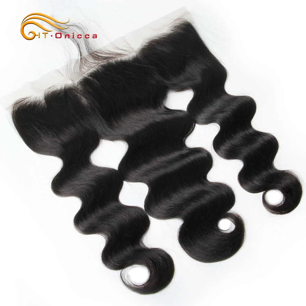 Onicca объемные волнистые пучки с фронтальным бразильским плетением волос пучки 13x4 кружева фронтальные с пучками не Реми человеческие волосы для наращивания