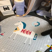 Дети ребенка играть коврики игрушки сумка для хранения Круглый ковер Rugs большой холст Ролинг коврик ковер Портативный Холст Дети игрушек разное чехол
