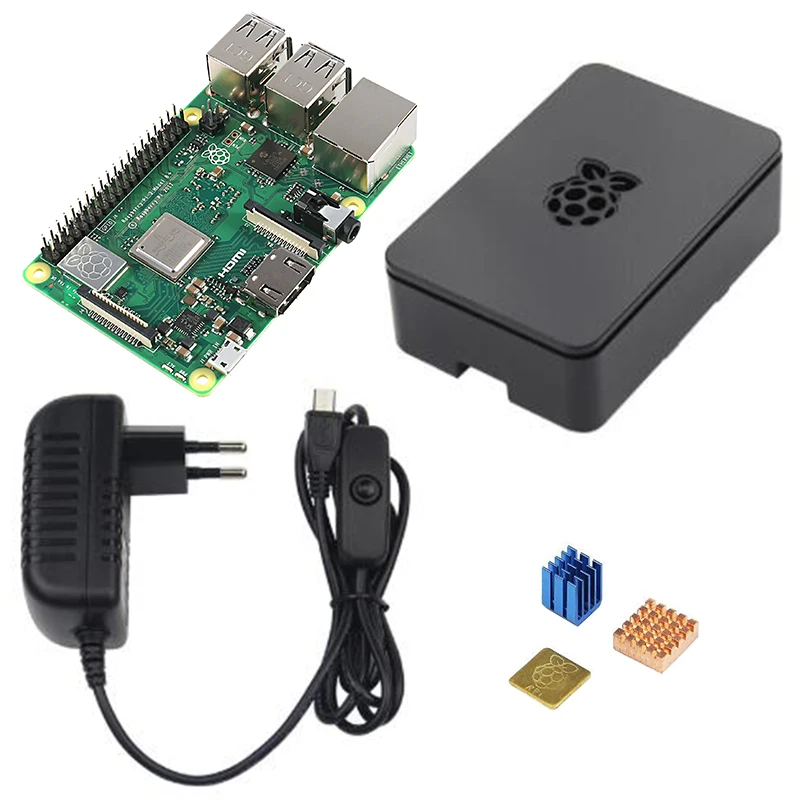 7 шт. комплект комбо Raspberry pi 3 Model B + Материнская плата 16 Гб MicroSD карта чехол адаптер