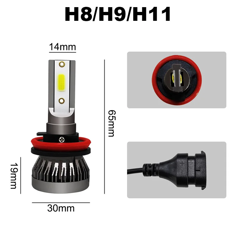 TF30 2 шт./лот автомобильный светильник H4 H7 H1 H11 H9 H8 HB3 9005 HB4 9006 HB2 9003 HB1 9004 12 V/24 V светодиодный головной светильник автомобильных ламп