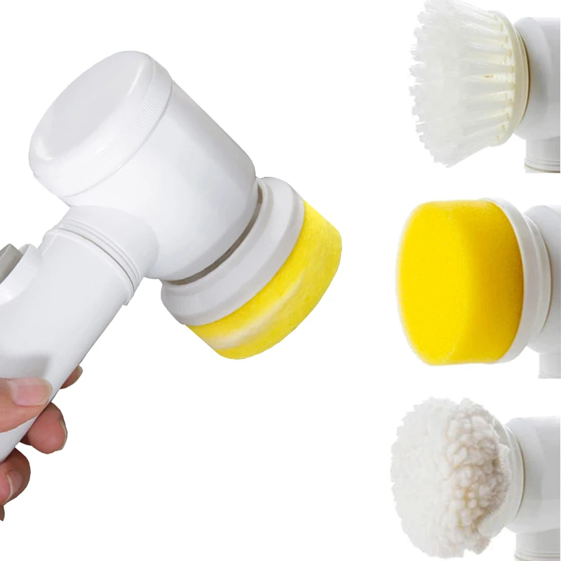 

NORBI Kitchenware Handheld Electric Cleaning Brush for Bathroom Tile Sofa Carpets Tub 5 in 1 Electric Cleaning Brush Wash Tool