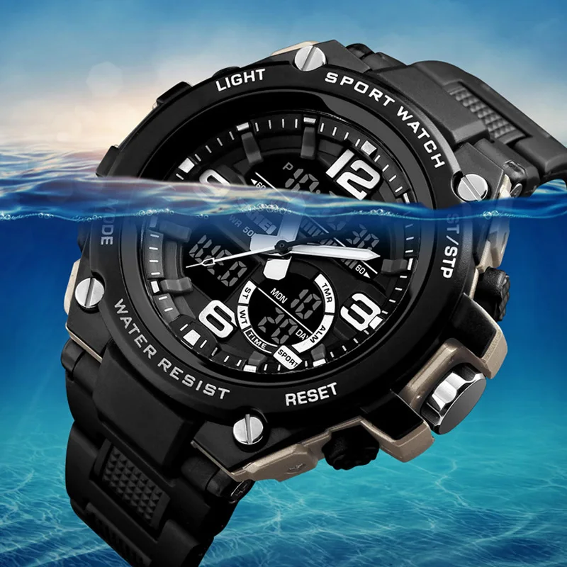 

Military Sports Watches Luxury Big Dial Analog Quartz Digital Watch Men Waterproof Wrist Watch Man Clock Relogio Masculino SKMEI