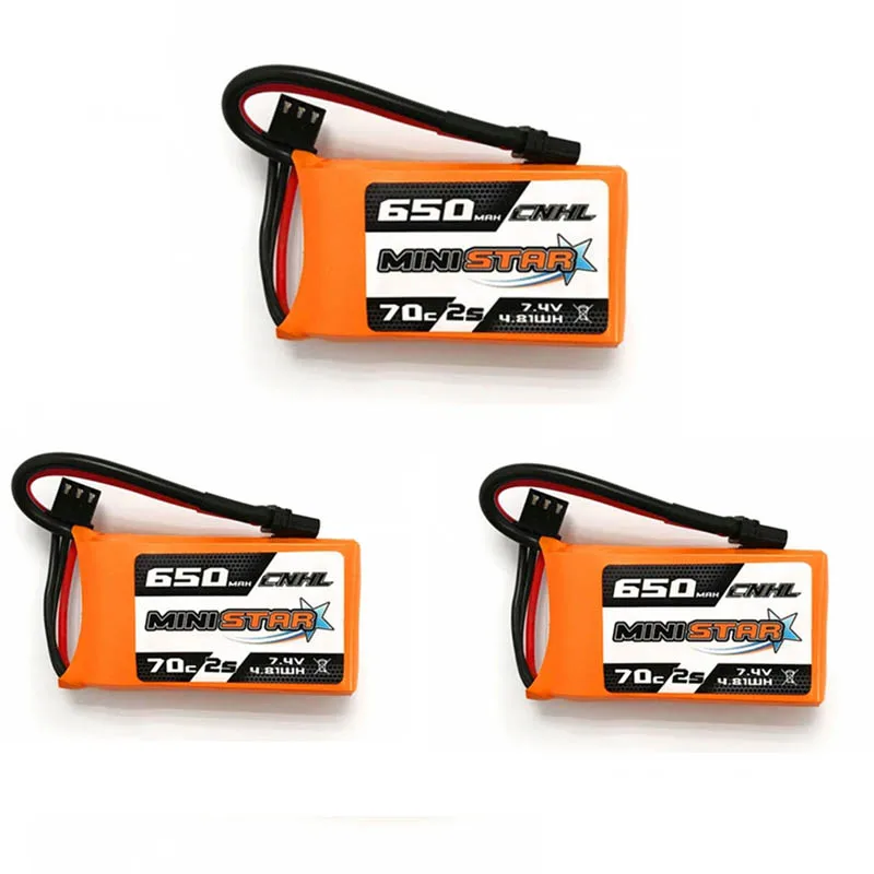 Аккумулятор CNHL MiniStar 650 мАч 1/2/3 шт. 7 4 В 2S 70C Lipo разъем XT30U для радиоуправляемого