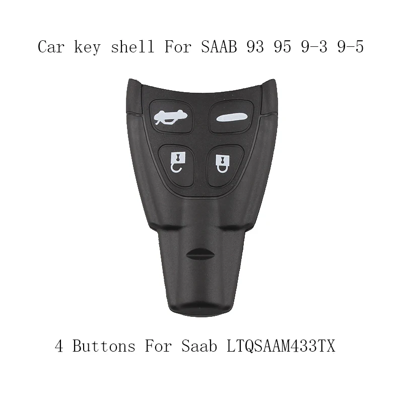 

1pcs ABS Plastic Car Replacement 4 Buttons Key Case Shell Fob For SAAB 93 95 9-3 9-5 2004-2010 LTQSAAM433TX car key shell