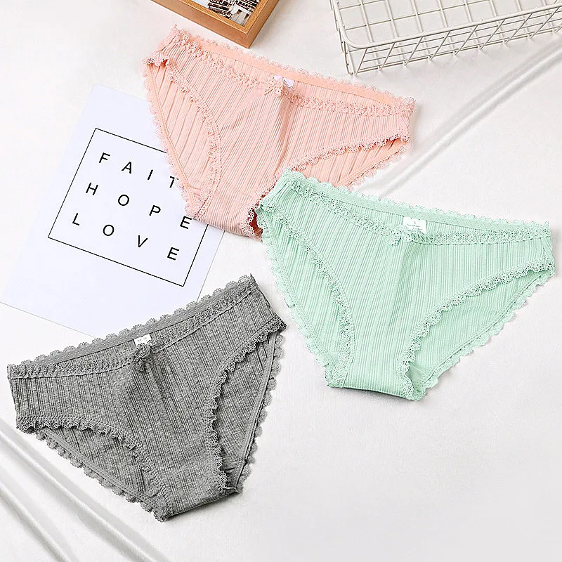 

woman The high quality briefs lace underpant seamless comfortable underwear bowknot lingerie Fashion girl cute cotton panties