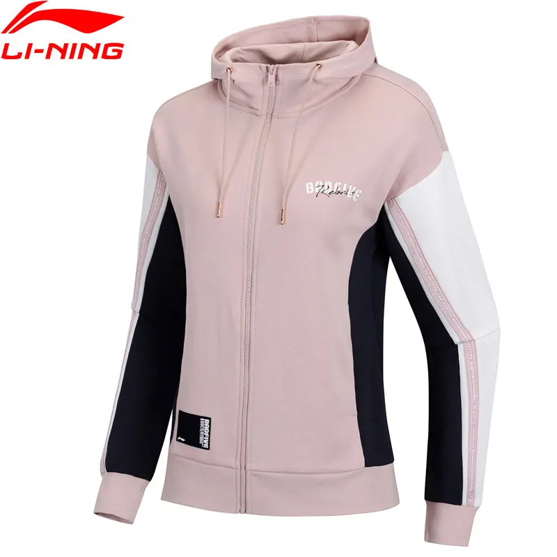 

Li-Ning Women Basketball Hoodies 82% Cotton 18% Polyester Regular Fit Zipper LiNing Comfort Sport Hooded Jackets AWDP112 WWW1021