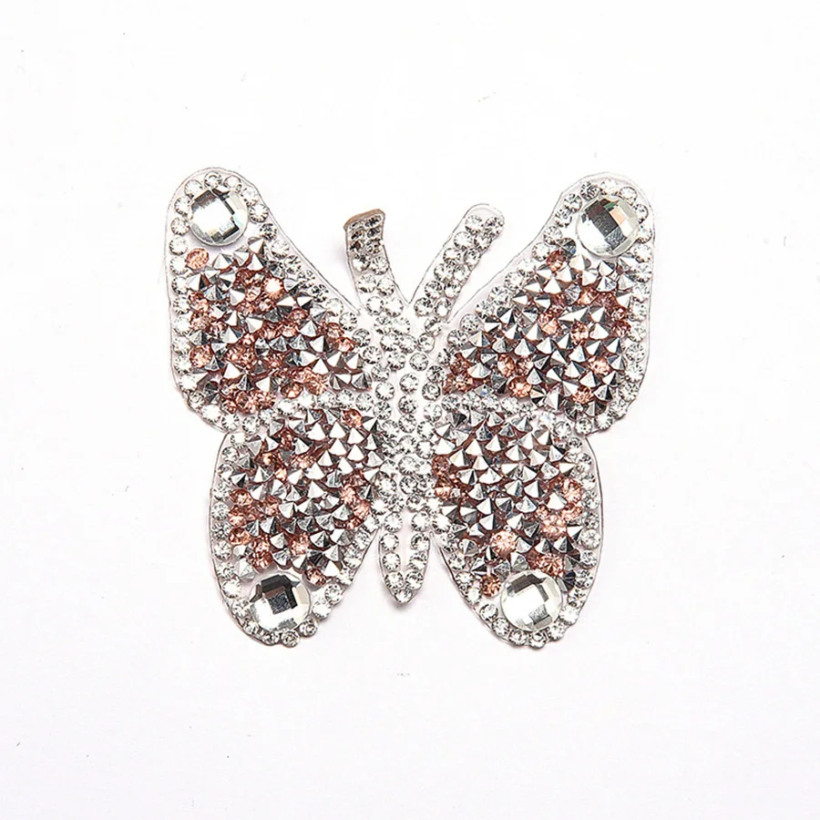 Colorful Butterfly Patches Rhinestone Heat Transfer Iron-On DIY Patches Appliques For Clothes Garment Bags 66cm-1 (6)