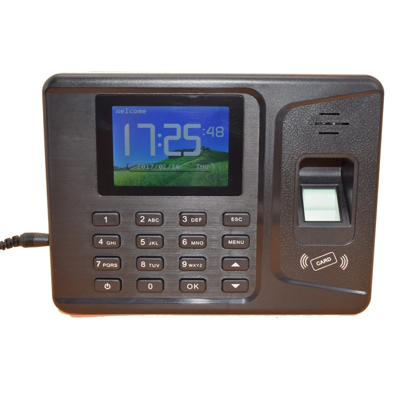 2.8 Inches TFT Display 1000 Users TCP IP USB Rfid Fingerprint Time Attendance 125Khz ID Employee Attendance