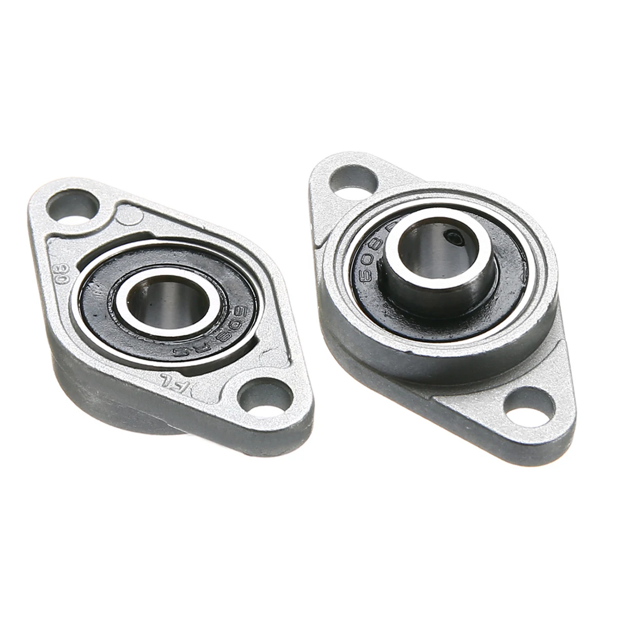 2Pcs Self-aligning KFL08 Rhombic Pillow Flange Block Bearing Zinc Alloy 8mm Bore Diameter For Spin Food Machine Mayitr