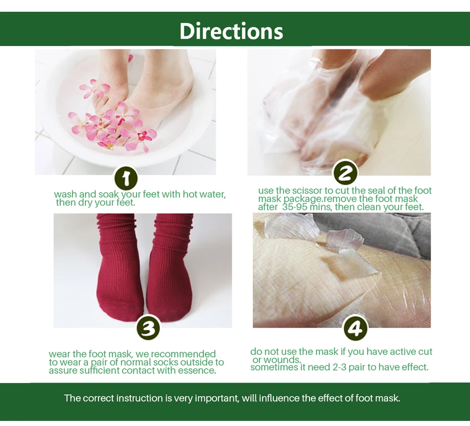 EFERO 3pack Peeling Foot Mask Pedicure Socks Exfoliating Feet Mask for Legs Moisturizing Whitening Remover Foot Dead Skin Care