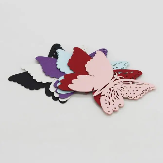 

Glass Paper Card 50 Pcs/Set Wedding Table Decoration Place Cards Butterfly Wine Wedding Party Card D402