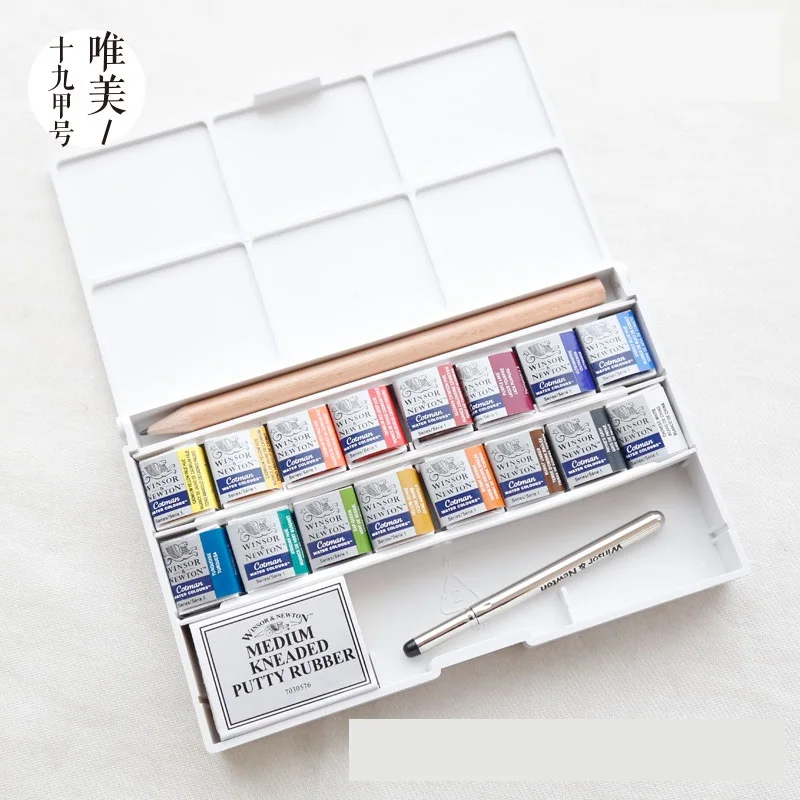 WINSOR& NEWTON cotman 16 цветов Твердые краски воды художника высокого качества пигмент