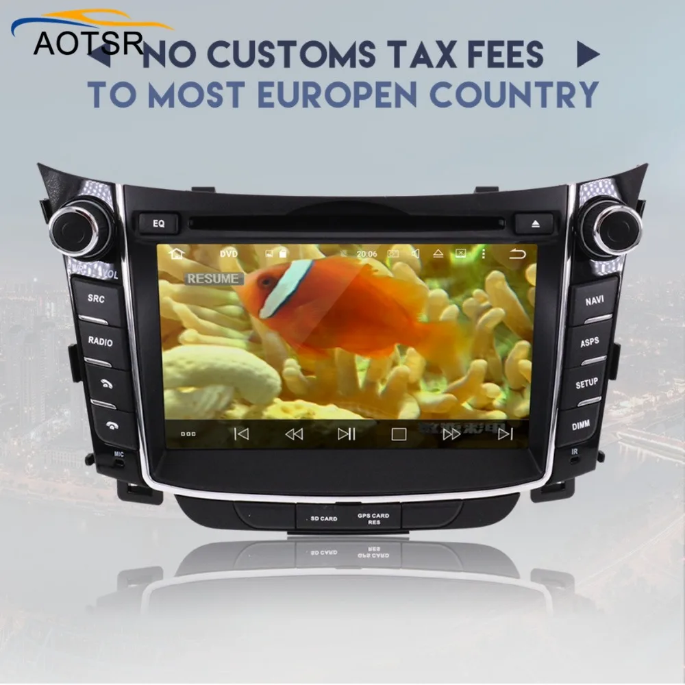 Discount IPS Screen Android 8.1 Car Radio GPS stereo For Hyundai I30 Elantra GT 2012 2013 2014 2015 2016 Car DVD Player Head unit 8 Core 11