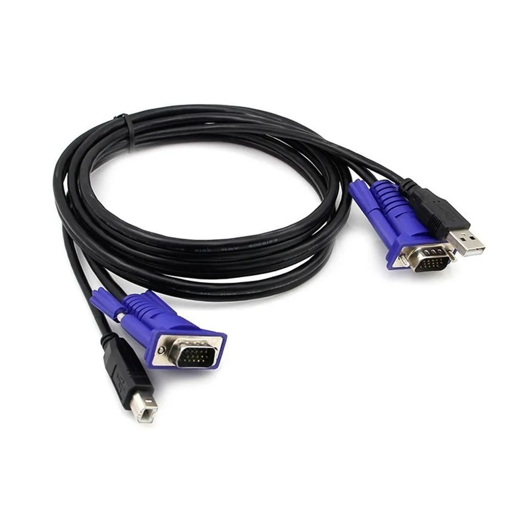EPULA 4 порта Kvm переключатель USB 2 0 VGA сплиттер принтер Мышь Клавиатура Pendrive Share Switcher
