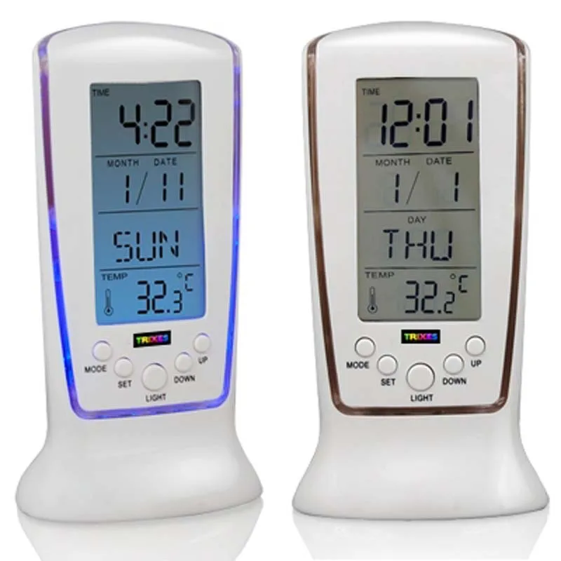 

LED Back Light Square Digital Alarm Clock, Multi-function Music Calendar Thermometer Alarm Clock
