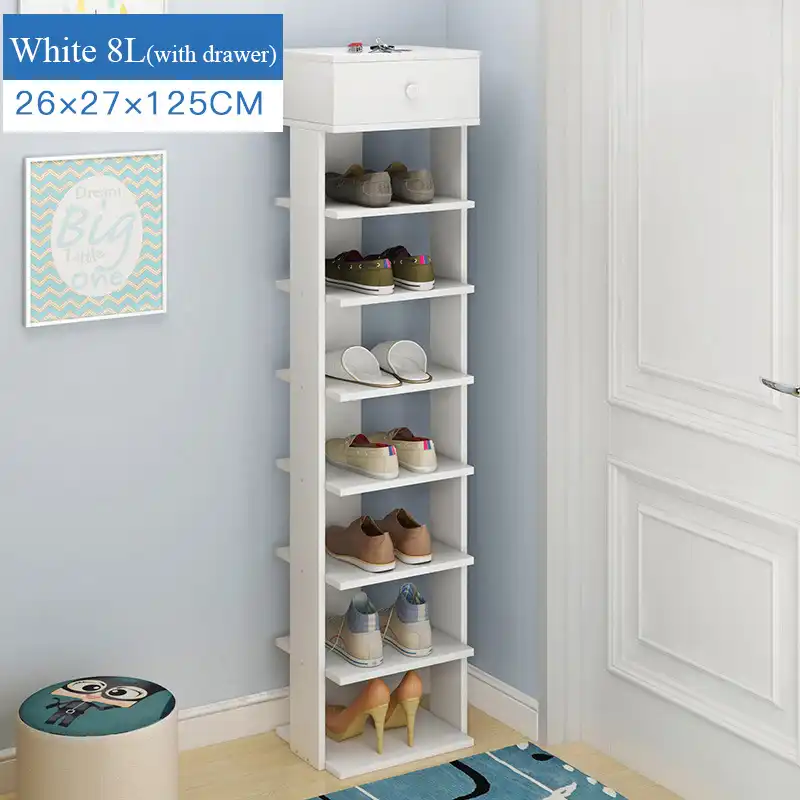 Zapatero de madera de fácil montaje, armario de almacenamiento de