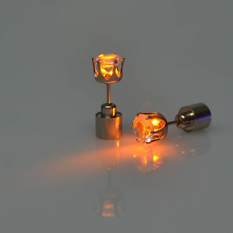 

Lighting Up Led Bling Ear Rings Colorful Glowing Women Earrings Studs For Nightclub Dance Party Accessories Free ship 10pcs/lot