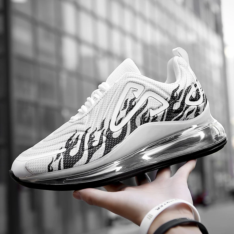 

2019 Light Weight Men Casual Shoes Mesh Breathable Weaving Male Flats Shoes White Air Cushion Outdoor Walking Sneakers Men C4