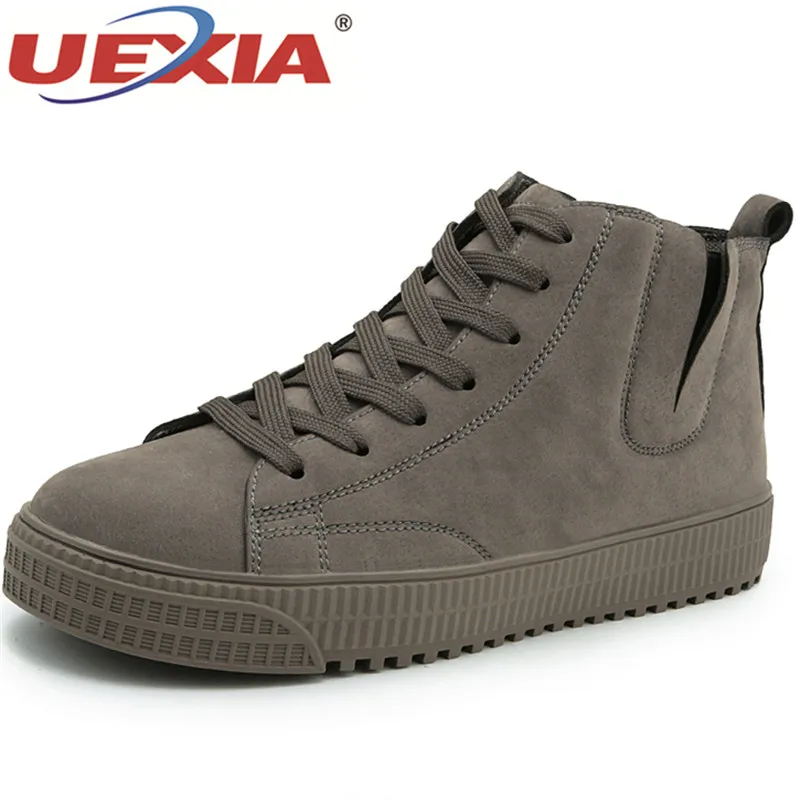 

UEXIA High Quality leather Autumn Men Boots Winter Ankle Boots Martin Handmade Outdoor Working Boots Men Shoes erkek ayakkabi