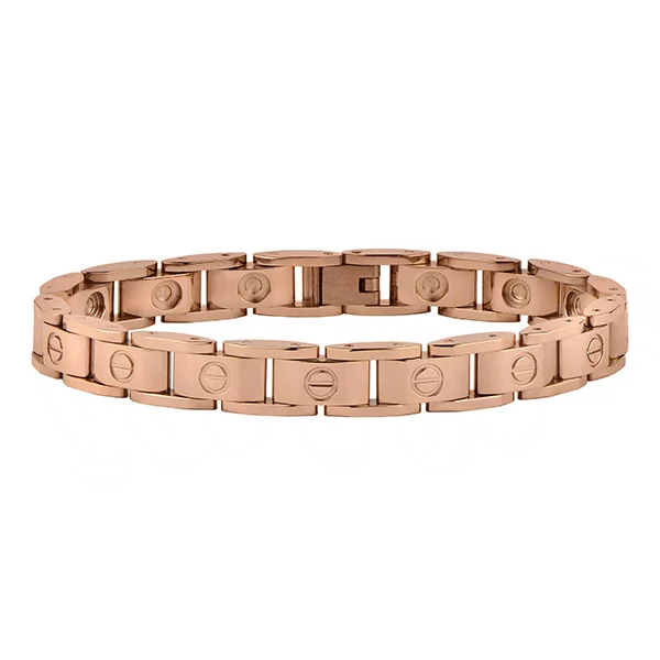 

Germanium inlaid stainless steel popular jewelry bracelet