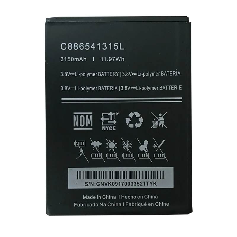 OHD оригинальный высококачественный C886541315L 3150 mAh аккумулятор для BLU Vivo XL V0030UU |
