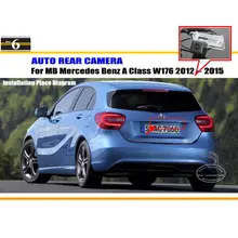 Автомобильная Камера Заднего вида Для Mercedes Benz A Class W176 2012 ~ 2015/Камера заднего вида/HD CCD RCA NTST PAL/Номерной знак Лампа OEM