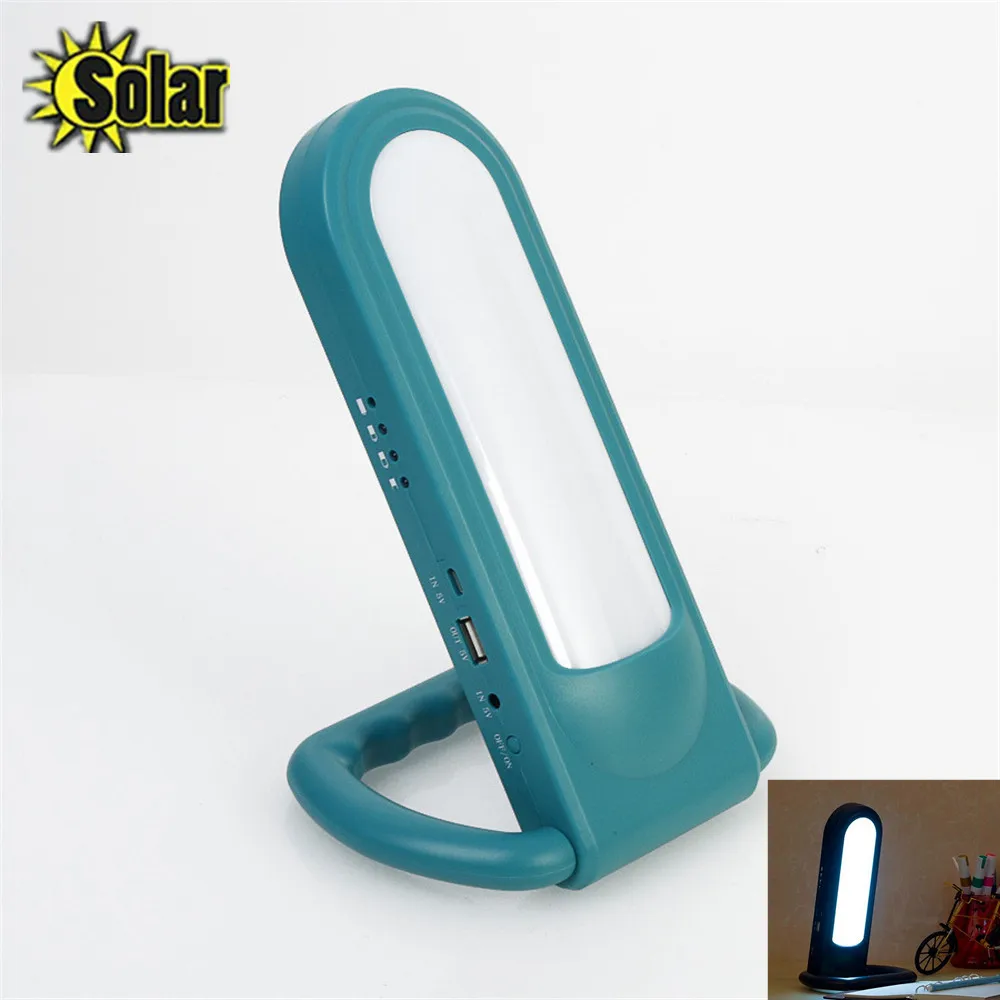 

2016NEW Multifunctional 12LED solar lamp with USB charge Solar Portable Lanterns dimming LED Solar Eye protection Desk Lamp