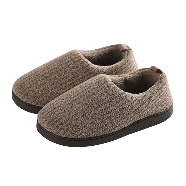 Winter Warm Coral Cashmere Home Slippers Comfortable Soft Bottom