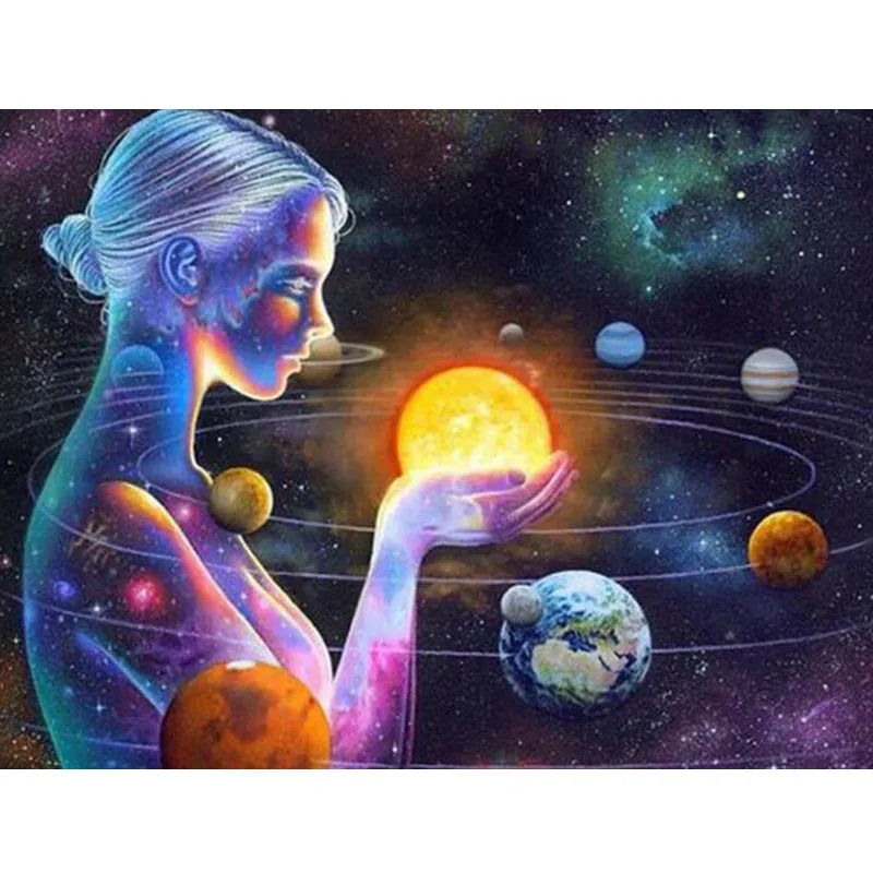 Full-Square-Mosaic-Diy-5D-Diamond-Embroidery-Planet-Girl-Diamond-Painting-Universe-Out-Space-Cross-Stitch