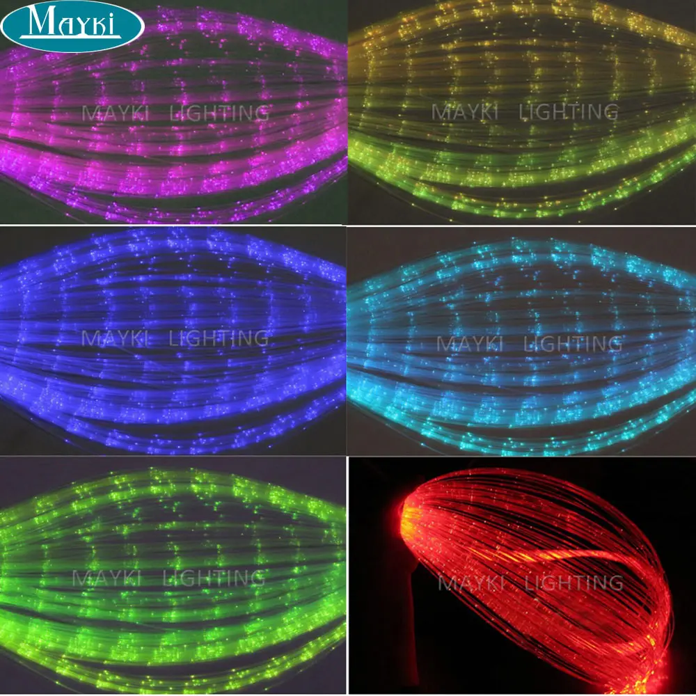 Maykit 450 м/Rl 3 шт 0,75 мм Диаметр Блестящий Пластиковый волоконно-оптический кабель для сенсорного украшения детской спальни